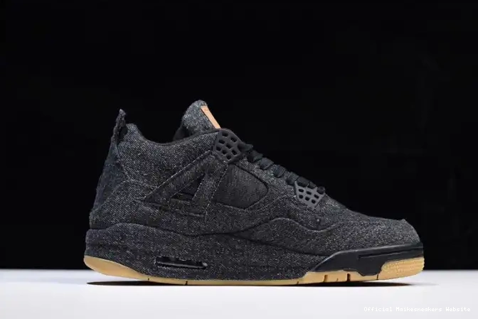Official Maikesneakers Air x 4 Levi's Jordan AO2571-001 'black' 0605